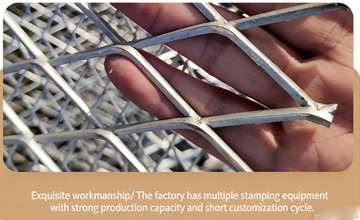 Stainless steel diamond-shaped expanded metal mesh